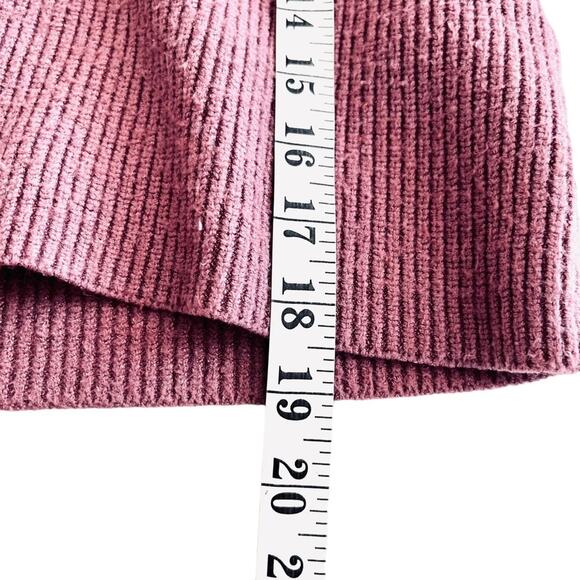 Zara mauve cropped rib knit cardigan size Small - Picture 7 of 10